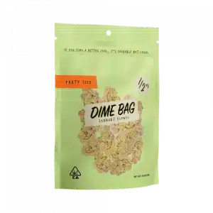 Dime Bag Grapefruit Sativa cannabis flower packaging, 3.5g