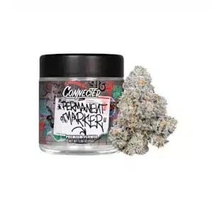 Connected ‘Permanent Marker’ premium cannabis flower in a branded jar